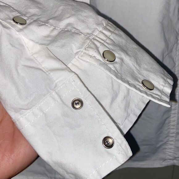 Classic Button-Up by Faded Glory Stretch Blood Size 14 - Picture 8 of 15